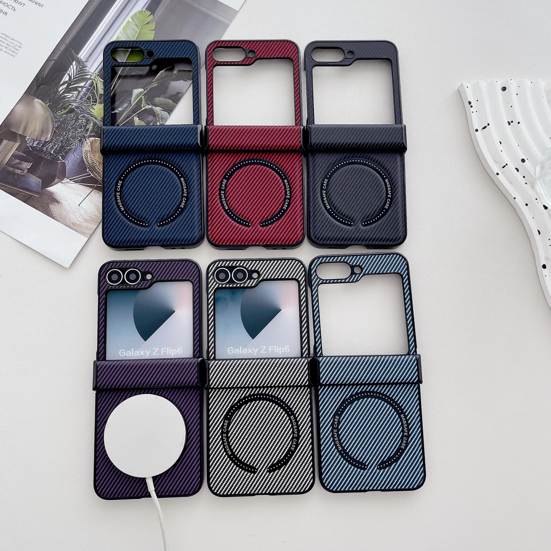 Factory Direct Price Magnetic Wireless Charging Mobile Case for ZTE Nubia Flip 3 4 5 6 Full Protection PU Leather Cover