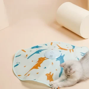 2-in-1 Rechargeable Cat Hunting Toys Motion-Activated Automatic Rotation Butterfly Feather Stick Hide and Seek for Bored Cats