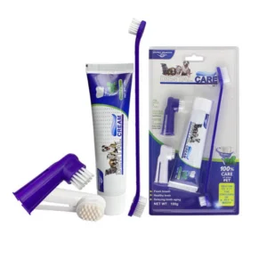 4 in 1 Pet Dental Care Set Dog Toothbrush Kit Cat Toothpaste Set Cat Tooth Brushing Kit Pack of 100
