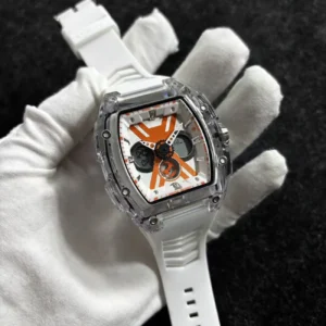 Men's Sport Digital Quartz Watch Tonneau Case Water Resistant LED Electronic Stop Watch Silicone Band Wholesale Pack of 2