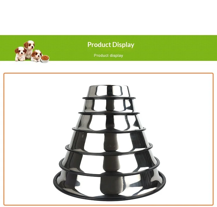 Custom Logo and Pattern Pet Feeding Bowl With Rubber Base Stainless Steel Dog Bowls Non slip Stainless Steel Pet Bowl Pack of 100 - Image 4