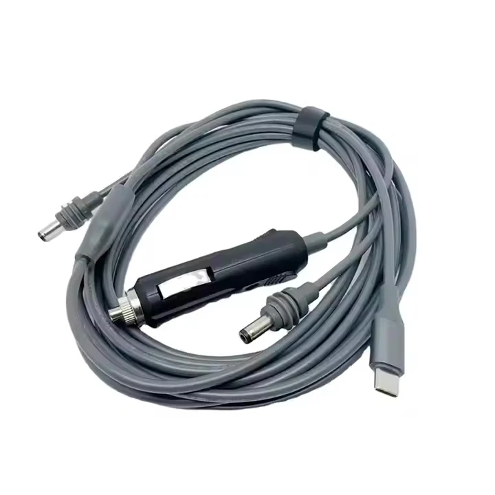 3-in-1 Starlink Mini DC Power Cable 18AWG PVC Jacket Fast Charging 5A Compatible with Car & DC USB 2m & 3m Lengths PC Material - Image 3