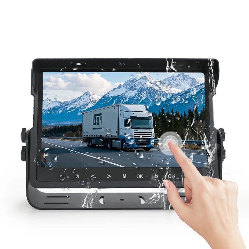 Rugged 10.1 Inch Waterproof Touch Screen Monitor IP67 with High Brightness and Multi-Input for Outdoor Vehicle Systems