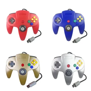 USB Wired Gamepad for Nintendo N64 With Console Plug Classic Gold Silver Joystick for Nintendo 64 Manette Pack of 4