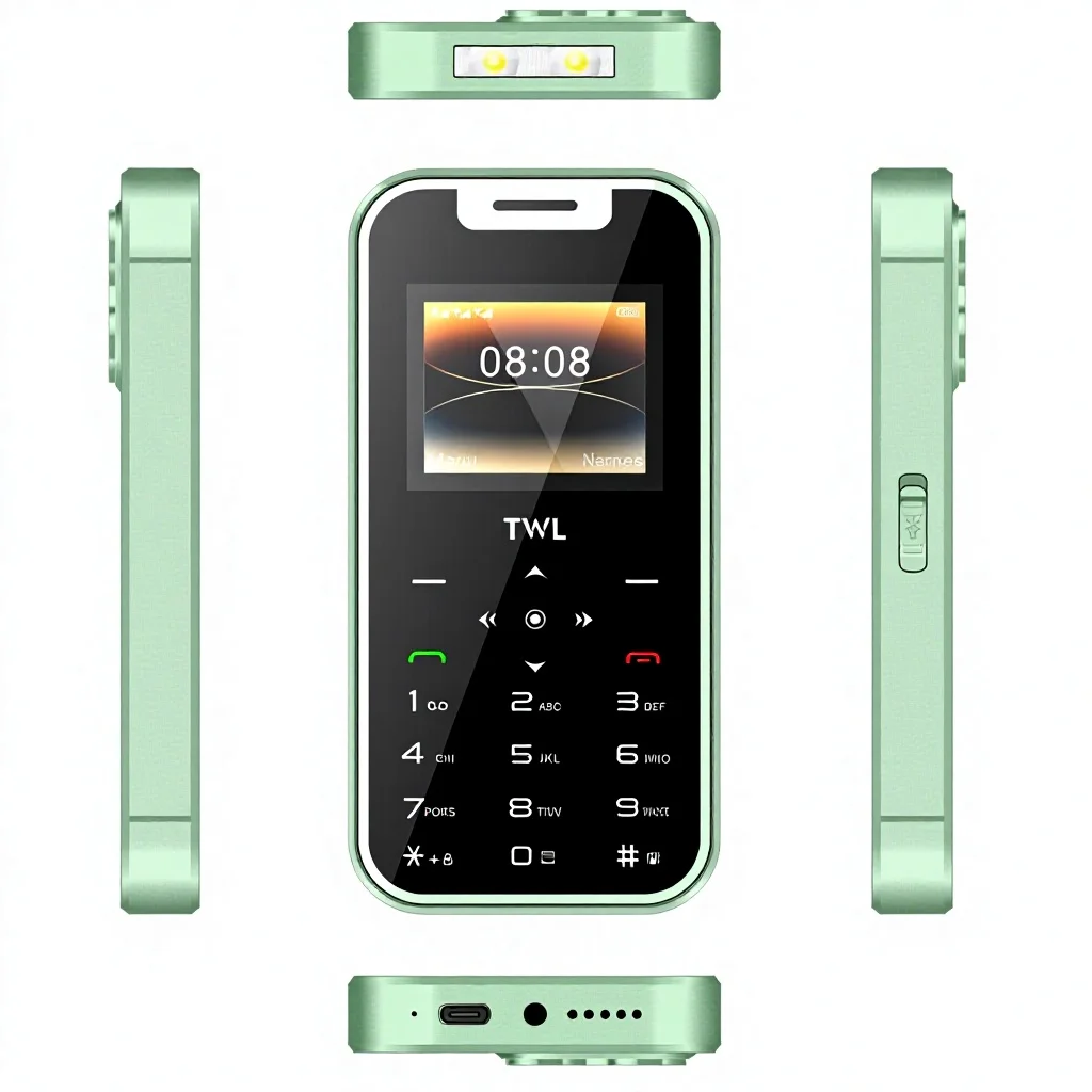 1.77inch Dual SIM Card Feature Phone 2G bar phone Flashlight Games Photos FM basic phoneType-c Fashion Design Big Battery - Image 4