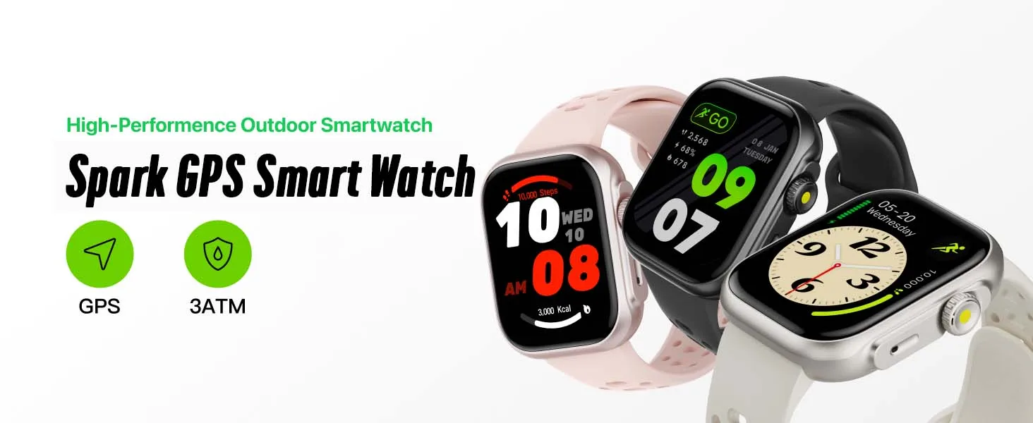 3 ATM Waterproof Fitness Smart Watch BT Phone Call Notification Social Sharing Spark GPS Sport Smart Watch Strong Endurance - Image 3