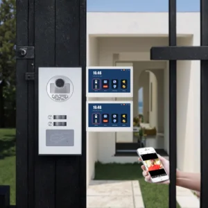 7-Inch Video Doorbell for Apartments and Villas Apartment Unlock System with 1 Bell to Two Monitors