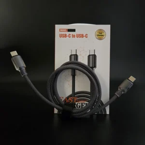 Nice Quality Transparent Ice Crystal Strong Durable Braided Dual Ended USB Type C to USB Type C Cables Pack of 100