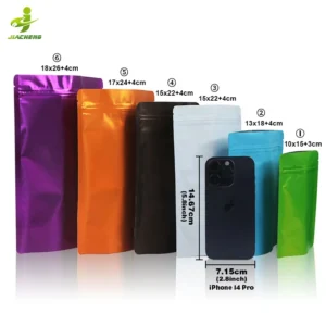 Custom Baggies 10x15cm Zipper Stand up Pouch Food Packaging Bags Zip Lock Aluminum Plastic Bags