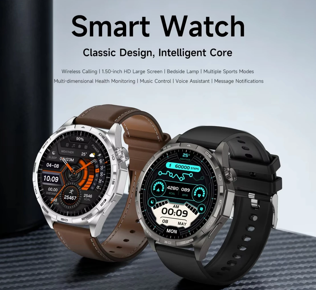 Smartwatch Watch 6 Pro 1.5-inch IPS Display Android Answer Calls Multisport Tracking IP68 Magnetic Charging Silica Gel - Image 2