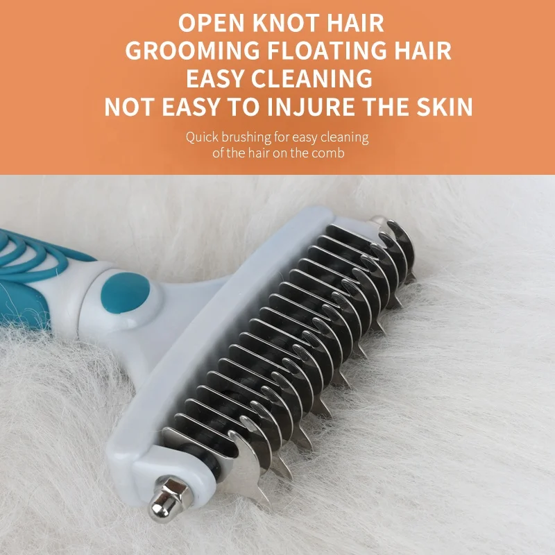 Factory Wholesale Custom Logo Double Sided Cat Hair Dematting Comb Dog Pet Grooming Comb Pack of 10 - Image 3