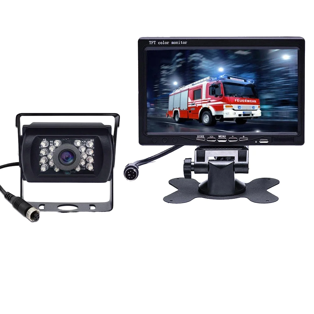 HAOXING 7" HD Full Color TFT LCD Car Rear View Backup Camera Monitor with Night View CCD Sensor 12-24V 1 Year Warranty Pack of 2 - Image 2