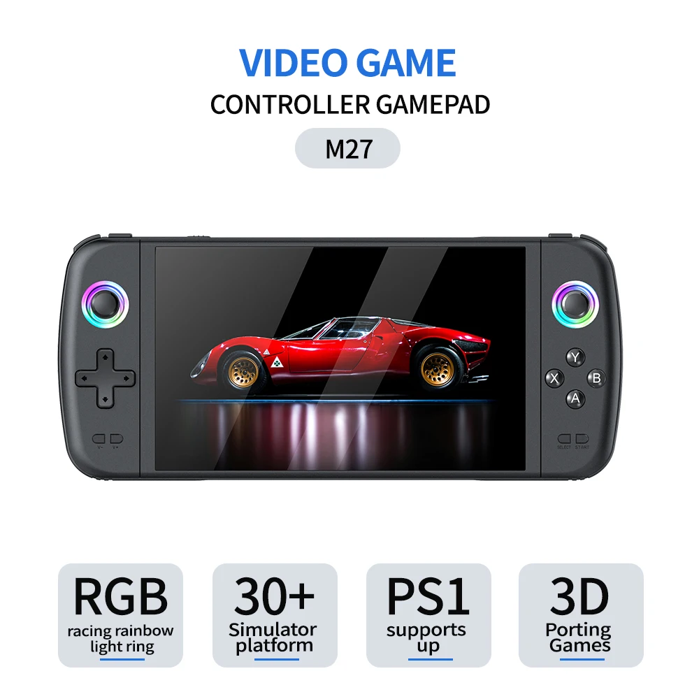 M27 Handheld Game Console 7.0 Inch Big Screen 64GB 20000+Games Portable Pocket Retro Handheld Video Joystick Game Console - Image 2