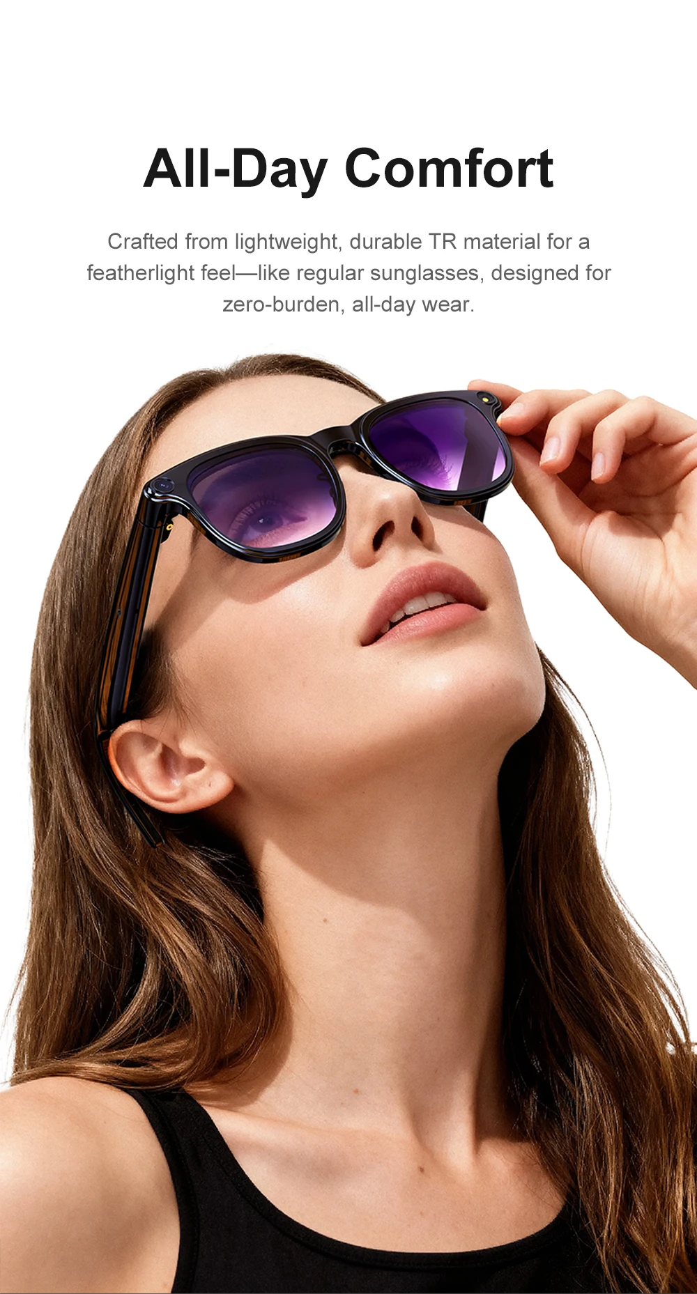 AI Smart Glasses 1200P Camera Hands-Free Video Recording Audio IPX-6 Waterproof WiFi/5G/4G ChatGPT 4.0 Al-Powered Wearable Tech - Image 4