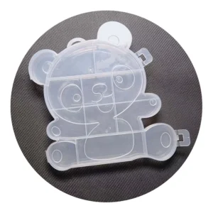 Cartoon Bear Transparent Jewelry Box Plastic Storage Case Container for Beads Earring Box Jewelry Organizer Display Box Pack of 10