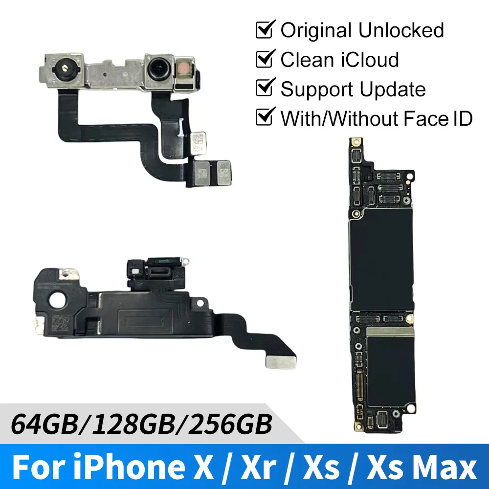 64GB 128GB Unlocked Mobile Phone Motherboard for iPhone X XS MAX XR Motherboard With Face ID - Image 4