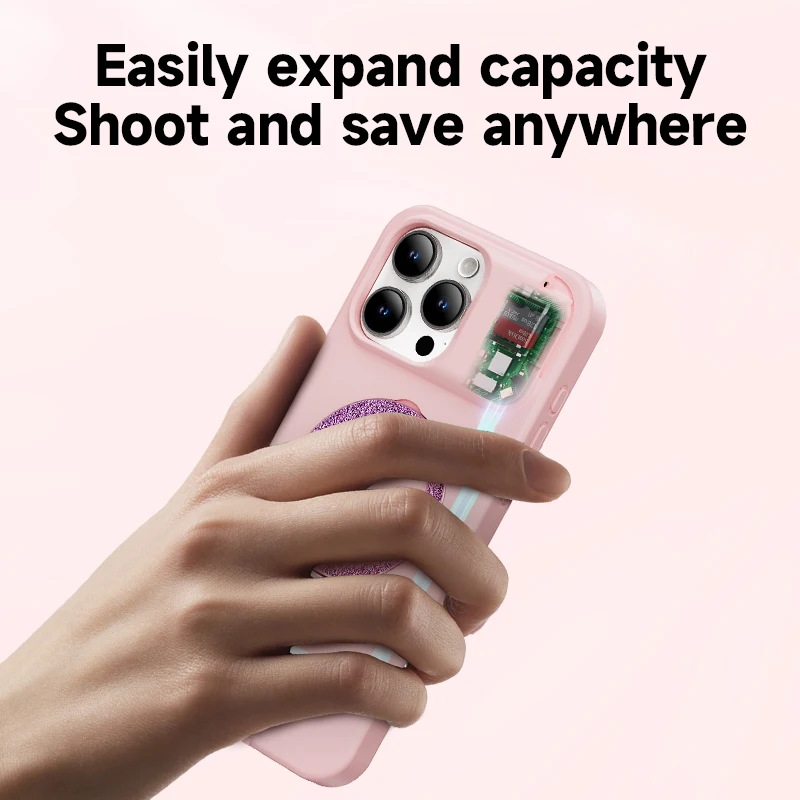 Wholesale Cell Phone Cases Bracket TPU Expand Memory Custom Phone Cases for iPhone 16 Pro Max Pack of 100 - Image 4