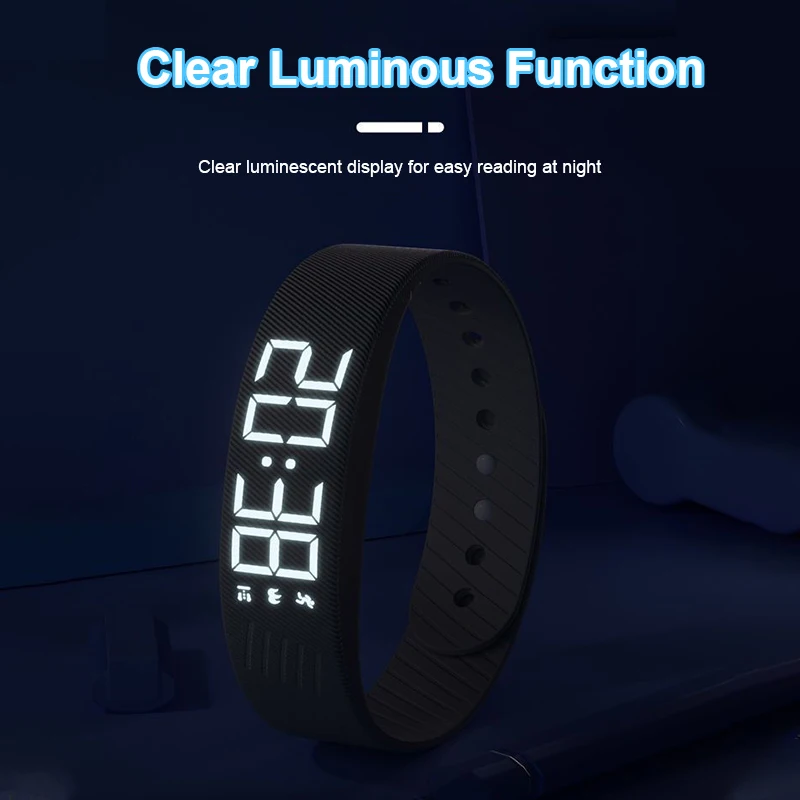Smart Bracelet LED Digital Waterproof Smart Clock Smartband Running Pedometer Monitor Vibration Alarm Reminder - Image 4