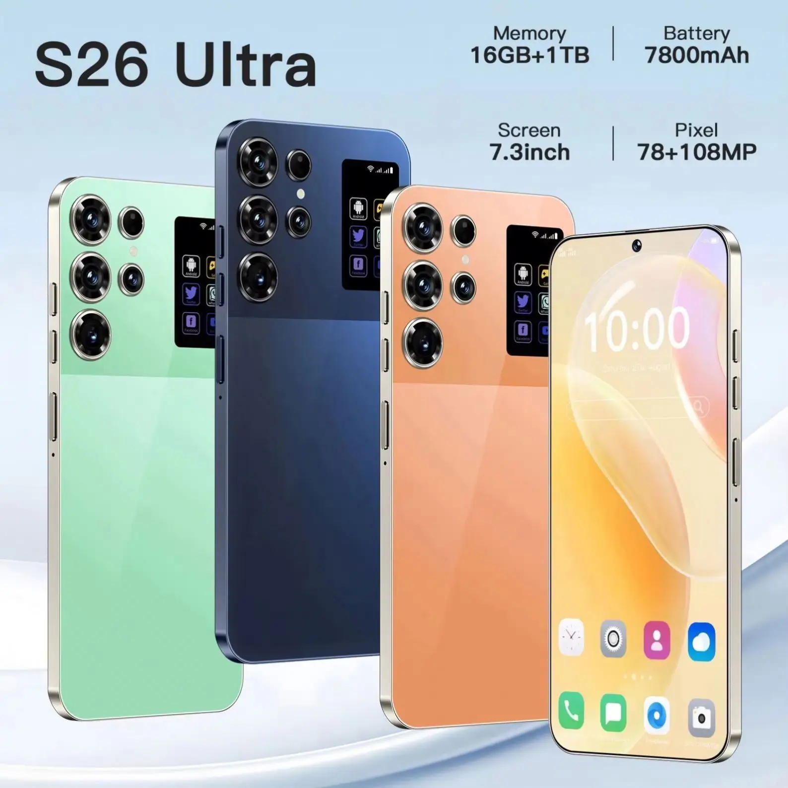 New Phones S26 ultra 5g Smartphones 22GB+2TB 5G Dual SIM Cellphone Mobile Phone Face Unlock Android 14 5G Phone - Image 4