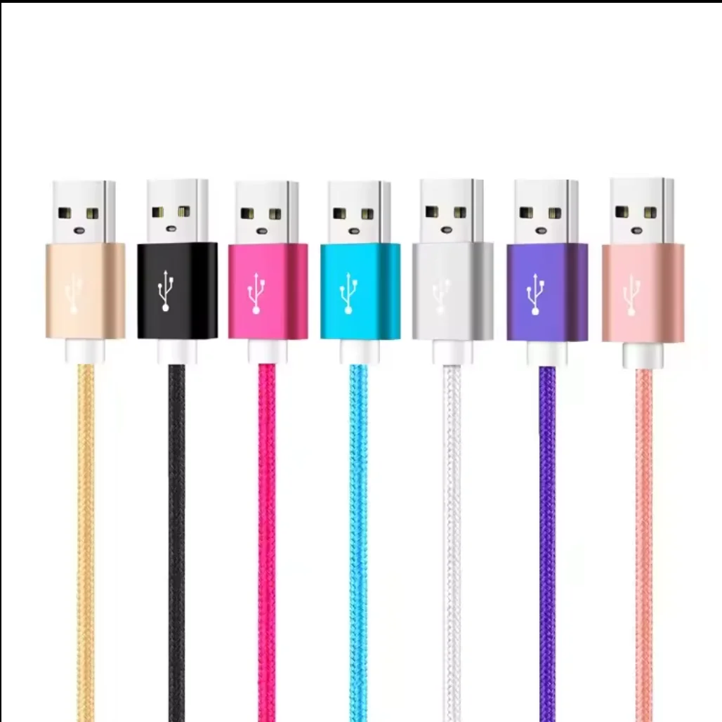 1m Fast Charging Usb c Phone Cable Nylon Braided Data Cable Type-c Charging Cable Pack of 20 - Image 3