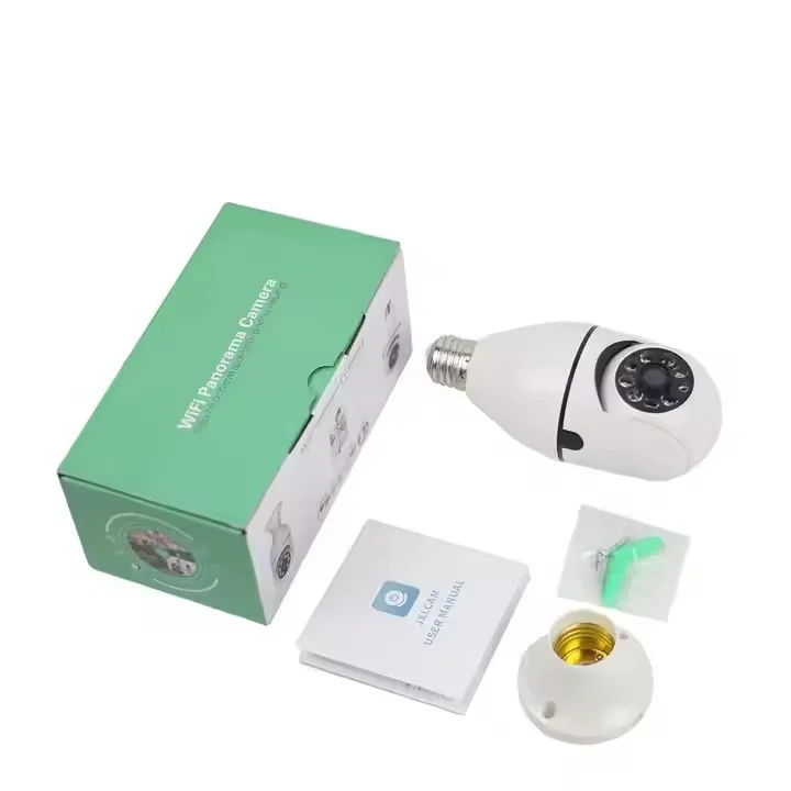 Panoramic 360-Degree Rotation Home Wireless Wifi E27 Bulb Full Color Night Vision Security Smart Camera Pack of 2 - Image 3