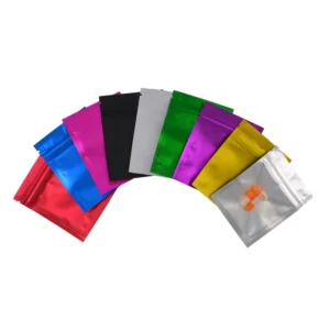 Color Clear Aluminum Foil Small Ziplock Pouch Mylar Bags Candy Gummy Bear Packaging Food Cigar Smell Proof Gift Logo Custom Bags