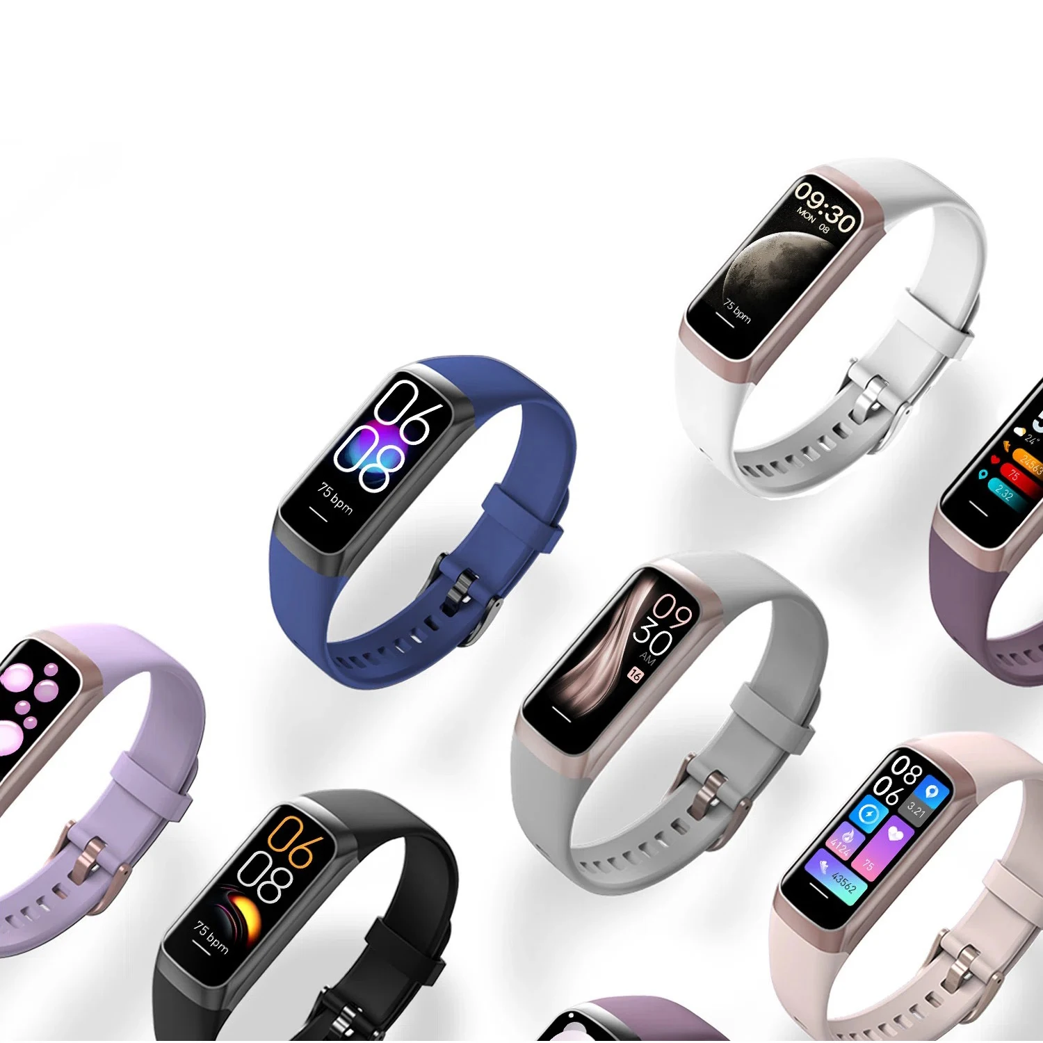 Hot Selling 1.1" Screen Blood Pressure Body Temperature SmartBand C60 Smart Bracelet Band Fitness Tracker for Ios Phone - Image 3