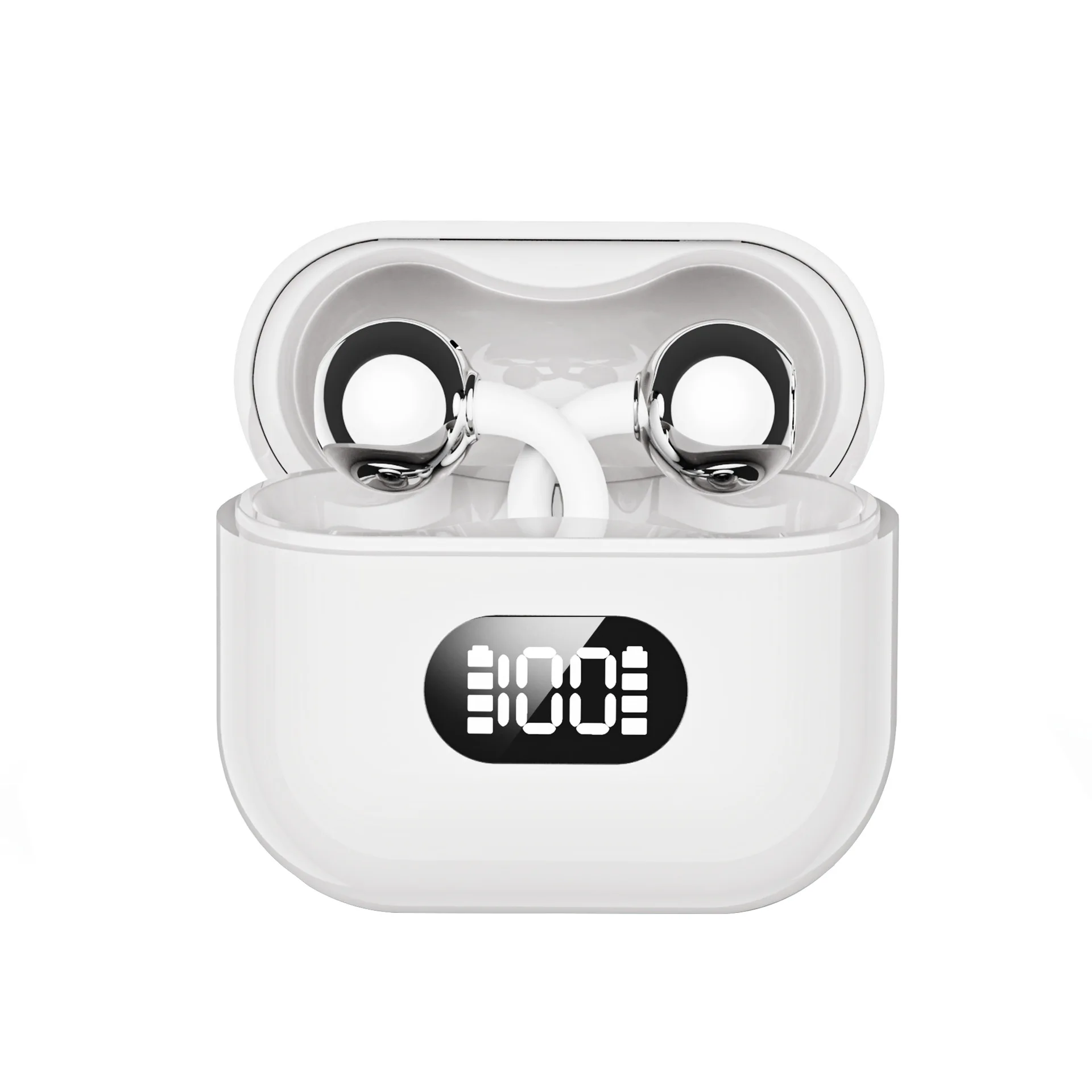 New Trending Wireless Clip-On Earbuds Digital Display OWS Running Walking Exercise Active for iphone samsung xiaomi Phone