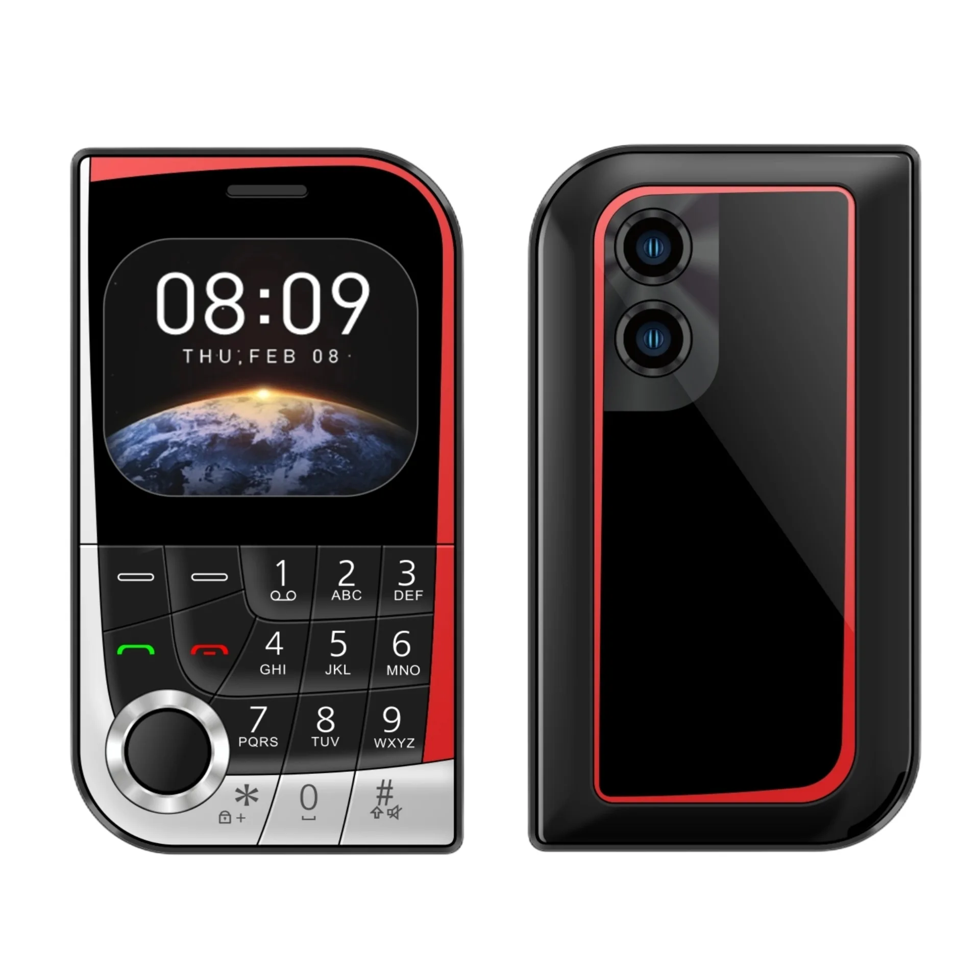 Reasonable Price V10 Senior Feature Phone 2 SIM Cards Big Buttons FM Radio and 2.01' HD Screen