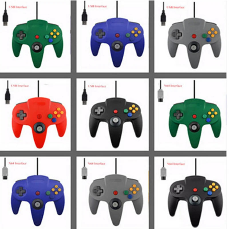 N64 Controller Gamepad Joystick Long Wired Joypad for Classic 64 Consoles Games N64 Port Interface Pack of 4 - Image 2