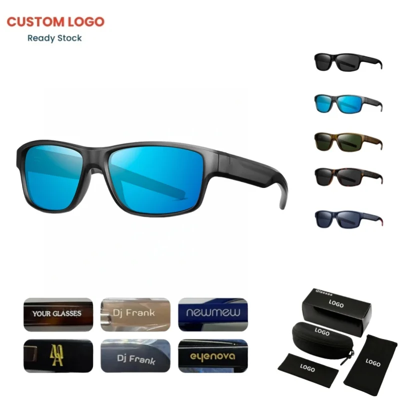 with Custom Logo Fashionable TAC Sun Glasses for Outdoor Sports Riding Polarized Men's Sunglasses Pack of 2