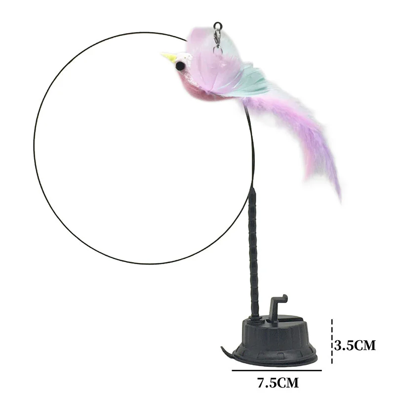 Factory Can Customize the Stock of Pet Toys Interactive Bird-shaped Simulation Feather Teasing cat Sticks. Pack of 20 - Image 3