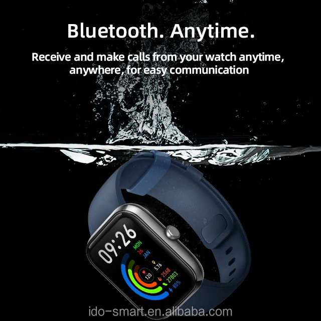 IDO Alexa Voice Innovative Fashion Smart Watch IP68 Waterproof Fitness Monitoring Sport Activity for ISO Android - Image 3