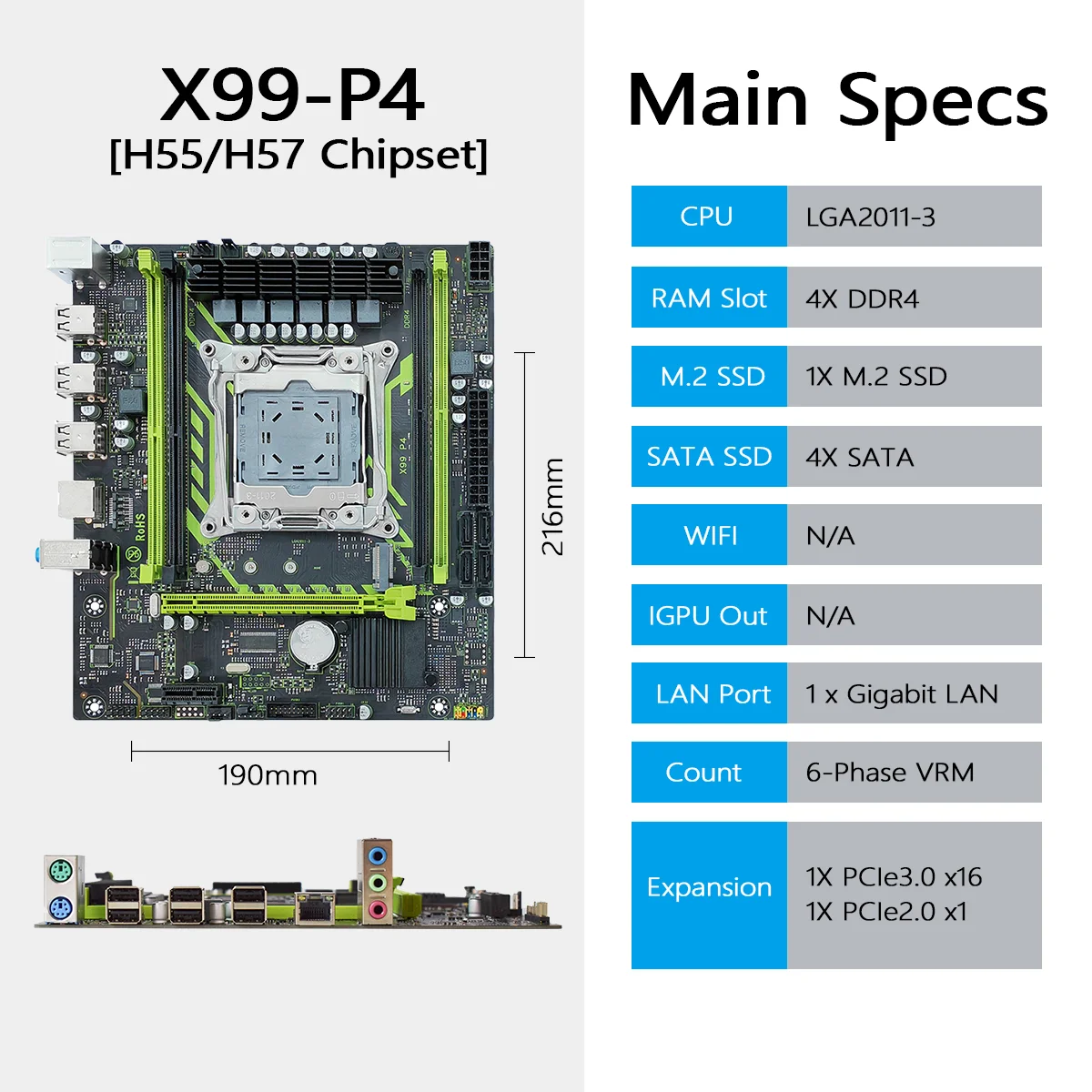 PANDL X99-P4 NEW M-ATX Mainboard Combos With Intel Xeon E5-2678 V3 CPU 2678V3 Ram ECC DDR4 Kit Xeon X99 Motherboard - Image 4