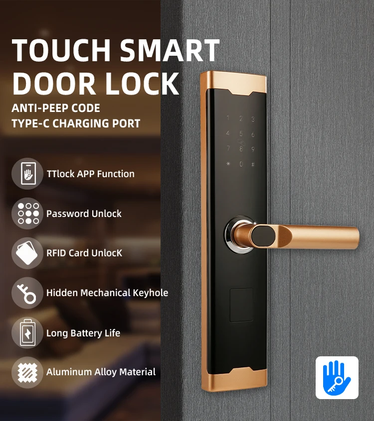 Factory Sale Security Smart Home Product Electric Password Lock TTlock App Door Lock Smart - Image 2