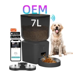 OEM 7L Automatic Dog Feeder With Camera WiFi App Portion Control Pet Cat Dog Food Dispenser Automatic Pet Feeder With Timer Pack of 12