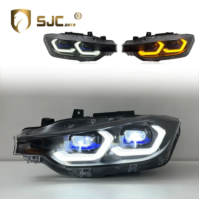 SJC Auto for BMW 3 Series F30 F35 Headlights Assembly 13-18 Retrofitted LED Daytime Running Lamp Turn Signal Car Accessories