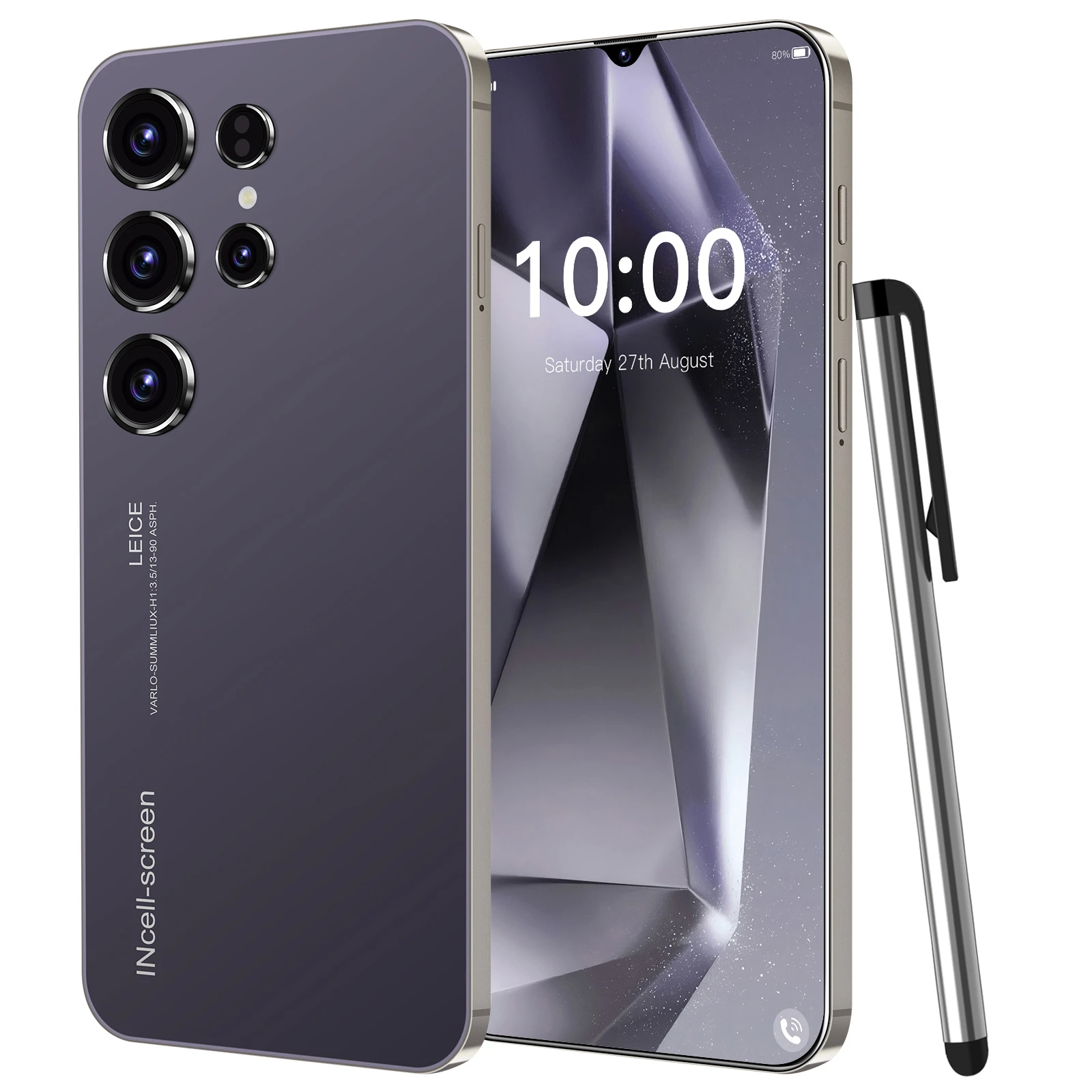 S25 Ultra 5G Smartphone S24 Ultra Global Version 4K LED Smart Multilingual LTE Cellular 108MP Rear Spanish