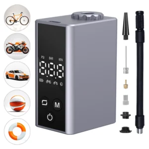 Mini Motorcycle Car Tyre Inflator Portable Ball Air Compressor Pump Wireless Digital Automatic Bicycle Tire Inflator