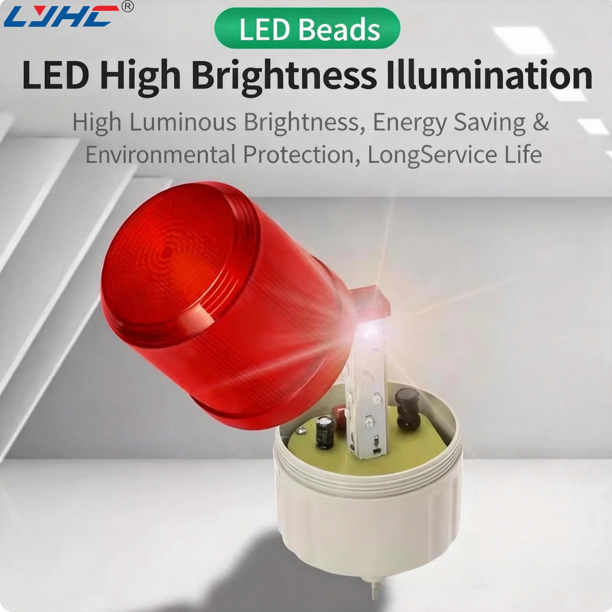 Mini Small Compact One Two Three Layer Silent Red Green Yellow Blue White Multifunction Indicator Flashing Brightness Buzzer Pack of 5 - Image 2