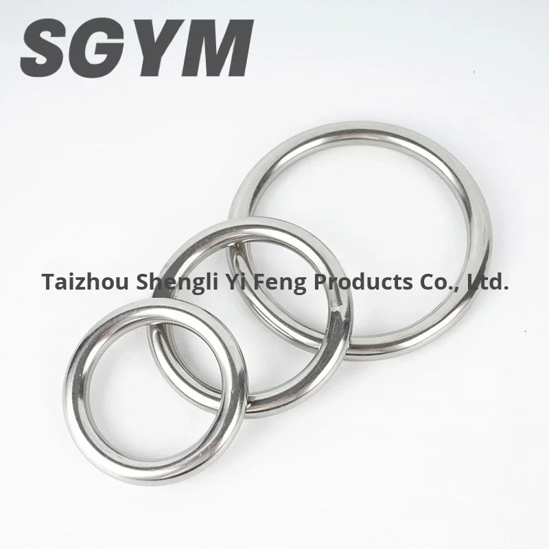 304 Stainless Steel Seamless Ring Welded Marine O-Ring Solid Round Smooth for Hanging Hammock Yoga DIY 30/40/50/60/80mm Pack of 50 - Image 3