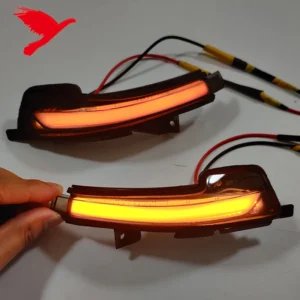 Rear View Mirror Indicator Blinker Repeater Dynamic Turn Signal LED Light Replacements for Ford Mustang 2015-