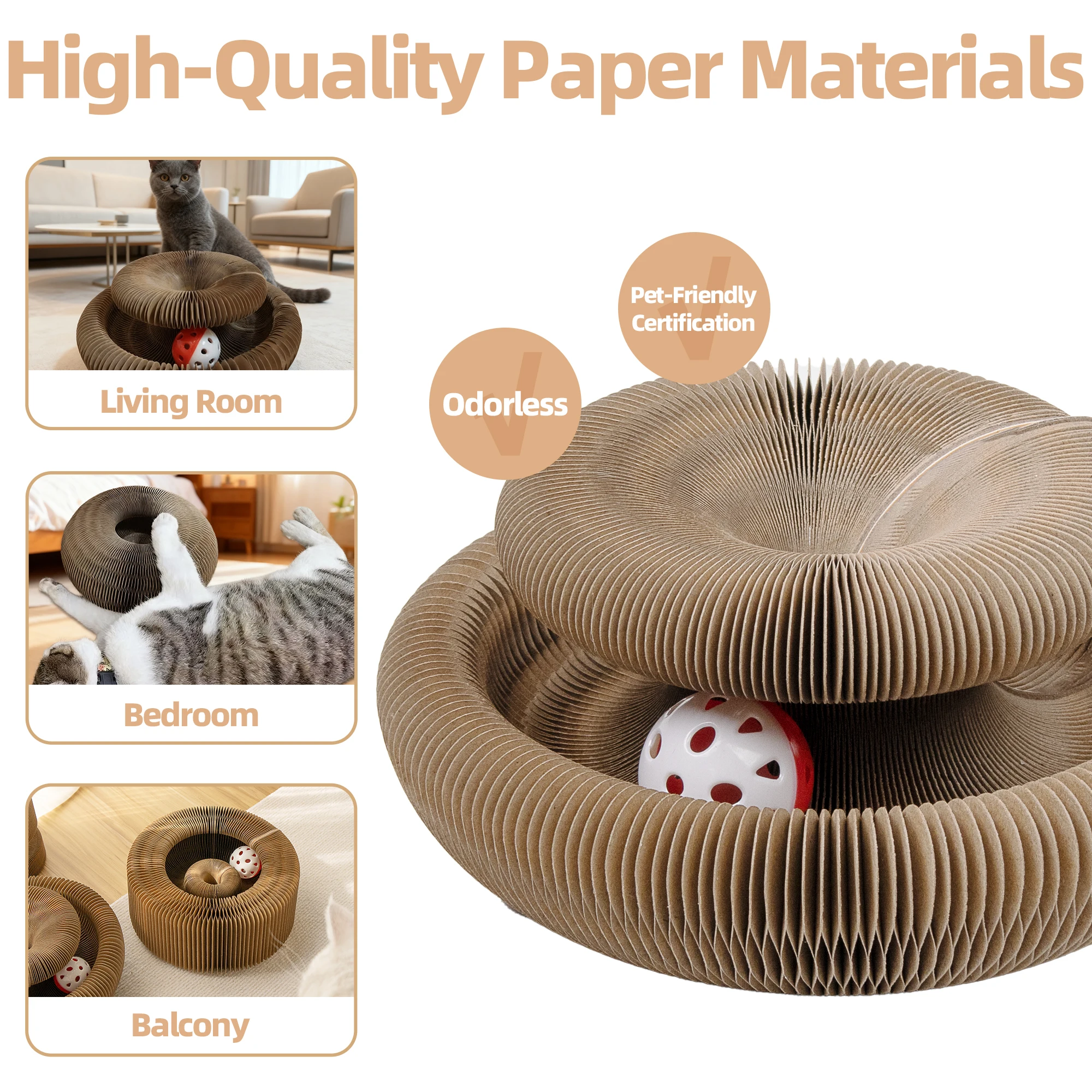 Factory Direct Magic Organ Cat Scratching Board with Bell Including a Fun Toy for Cats Pack of 500 - Image 3