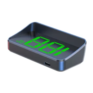 Green Light USB Plug Car Head-Up Display X1 HUD GPS Speedometer with Large Font KMH Meter Pack of 2