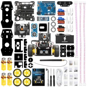 Tscinbuny 4WD Ackerman Wheel ESP32 Camera WiFi Smart Robot Car Kit Electronics Programming Learning for Arduino Programming