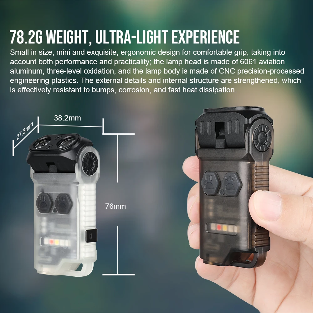 TrustFire MINIX5 Multi-Function 750LM EDC Keychain Waterproof Magnetic Emergency Rechargeable UV Fluorescent Clip Flashlight Pack of 2 - Image 3
