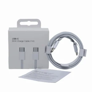60W 1M Fast Charging Cable with Manual USB C to C Braided 60W for Iphone15 Cable for iphone 16 Pack of 10