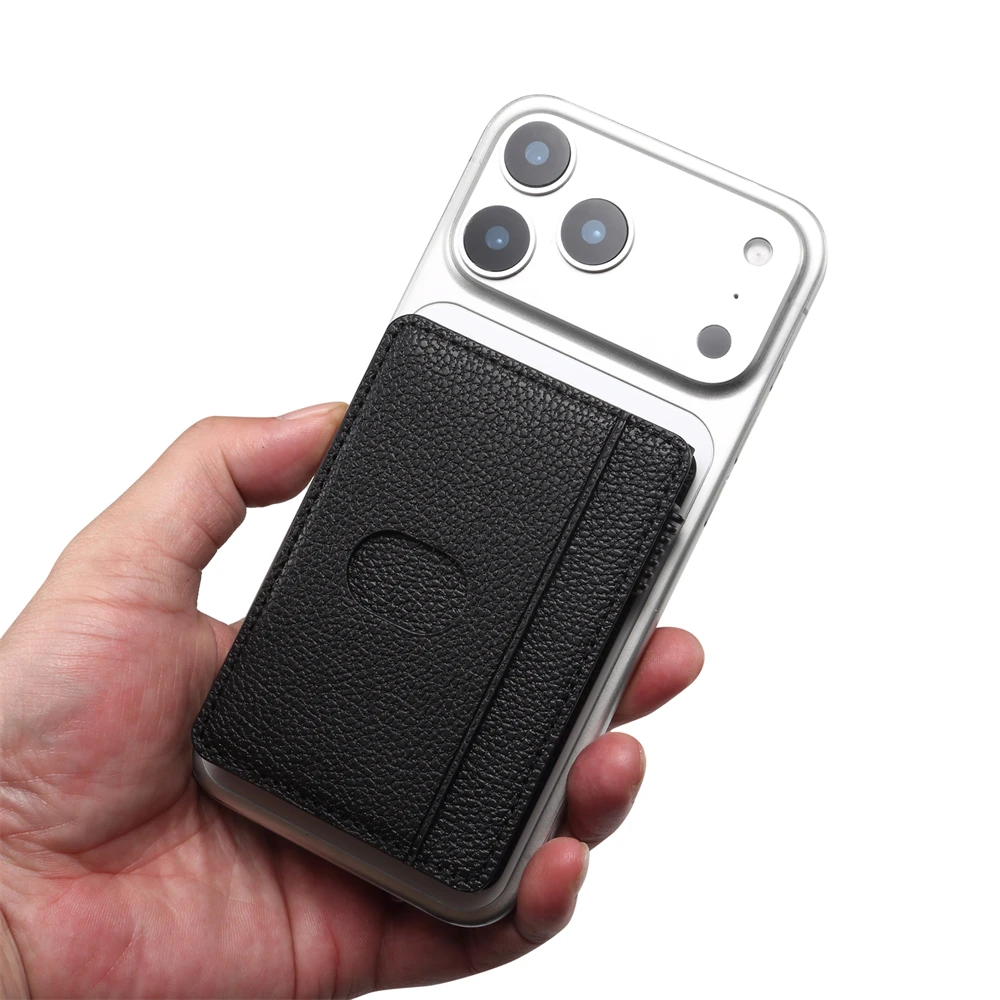 Rough Lychee Texture Leather Card Case Portable Wallet Mobile Bags Compatible for Apple IPhone17/16/15/14/13/12 Series Pack of 10