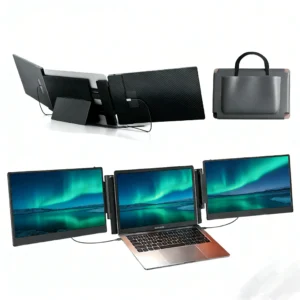 Kwumsy S3 14-Inch Laptop Triple Screen Extender Dual Monitors USB Interface with IPS Panel for Windows Mac Android PS5