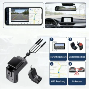 4CH DASH CAMERA 1080P Front /rear TF Card Sim Card 4g Wifi Gps Dashcam